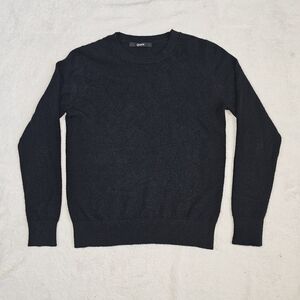 Quince Women Cashmere Crewneck Sleeved Sweater Black Size Medium XS